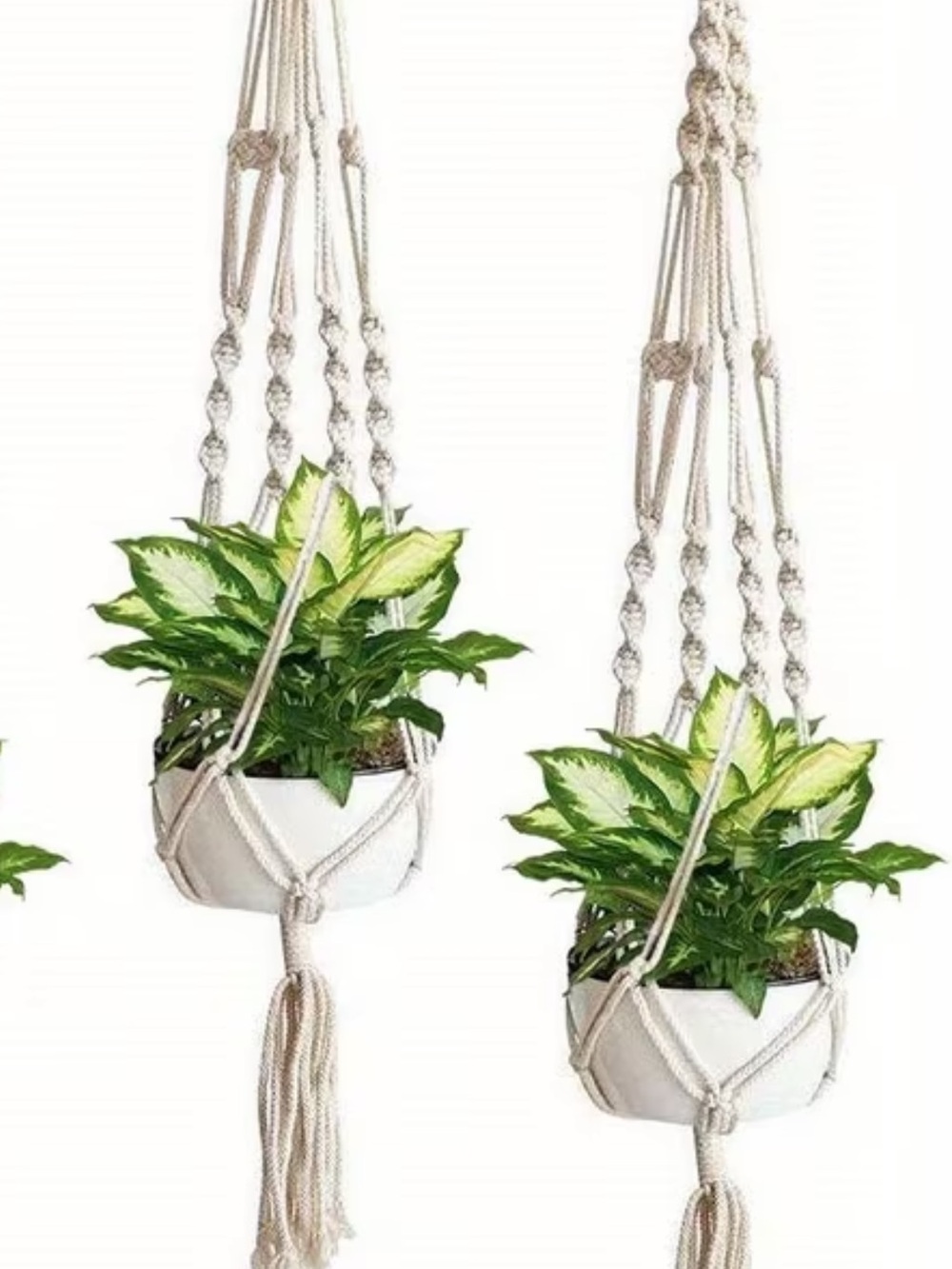 2 Hanging Macramé Plant Hangers